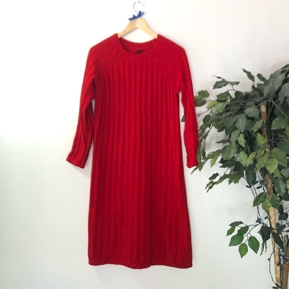 Topshop Red Sweater dress